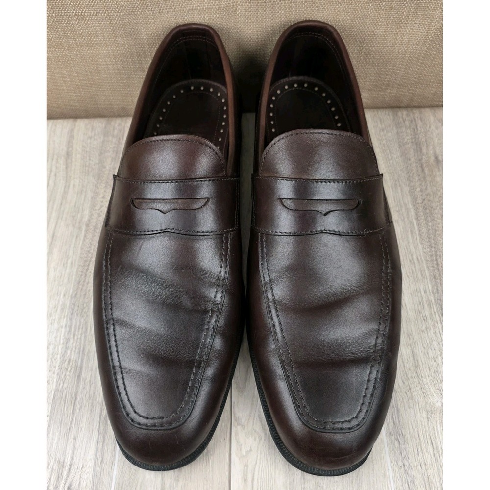 Allen Edmonds Chocolate Brown Georgetown Penny Loafers Dress Shoes Mens Size 9D